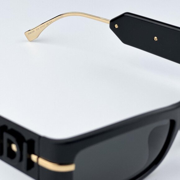 Fendi FE40120I 01A SHADOW Men BRAND NEW Sunglasses Oval Black Smoke Grey - Picture 7 of 11